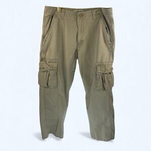 Wrangler Jeans Co Men's Cargo Pants Khaki 34x30 (34x29) 100% cotton